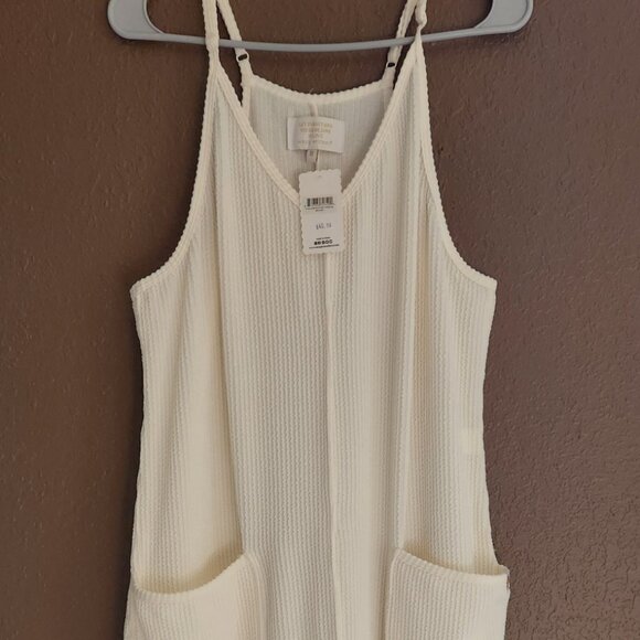Simply Southern Knit Jumpsuit Size M Ivory - Picture 1 of 4
